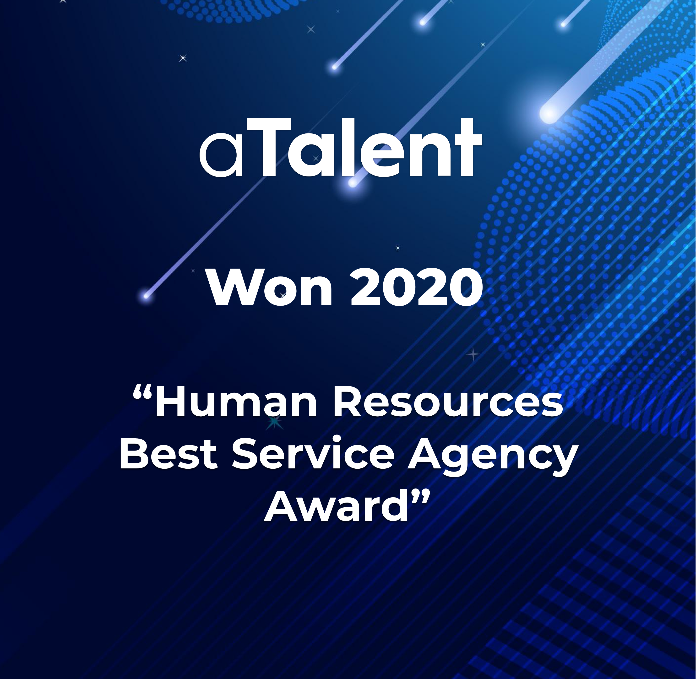 aTalent Won 2020"Human Resources Best Service Agency Award"! 1